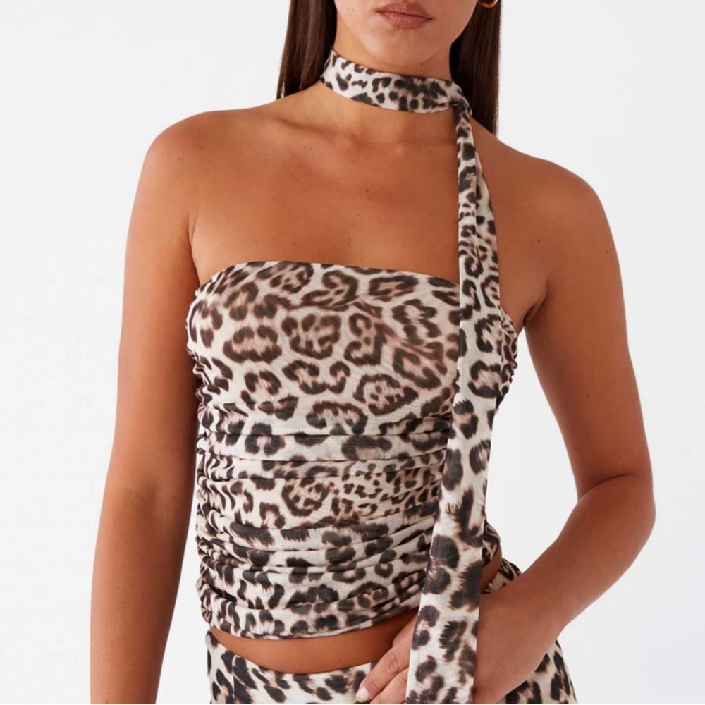 Peppermayo Exclusive - Hot Like Me Scarf Top - Leopard